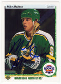 Mike Modano Signed Minnesota North Stars 1990-91 Upper Deck Hockey Rookie Card #346 - MODCAR401 - Mike Modano Signed Minnesota North Stars 1990-91 Upper Deck Hockey Rookie Card #346 product image