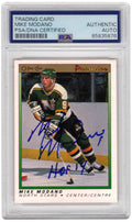 Mike Modano Signed North Stars 1990-91 OPC Premier Hockey Rookie Card #74 w/HOF'14 - (PSA Encapsulated) - MODCAR406 - Mike Modano Signed North Stars 1990-91 OPC Premier Hockey Rookie Card #74 w/HOF'14 - (PSA Encapsulated) product image