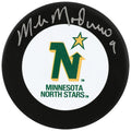 Mike Modano Signed Minnesota North Stars Team Logo Hockey Puck - MODPUC407 - Mike Modano Signed Minnesota North Stars Team Logo Hockey Puck product image