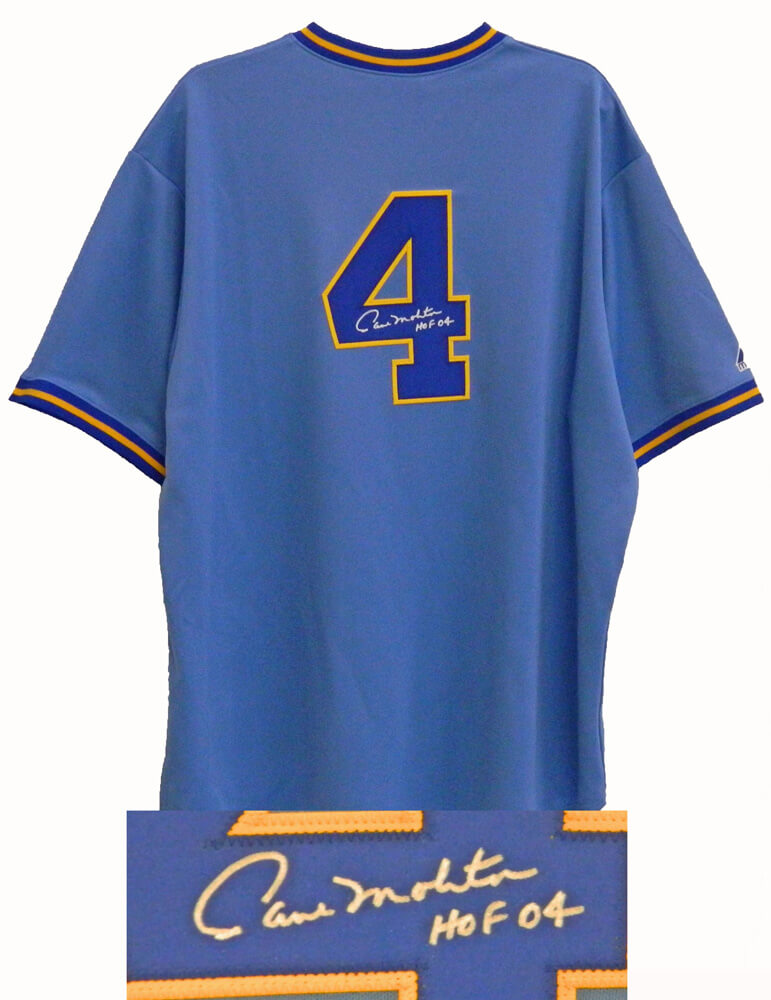 Paul Molitor Signed Brewers Majestic Cooperstown Collection Jersey w/HOF'04 - MOLJRY100 - Paul Molitor Signed Brewers Majestic Cooperstown Collection Jersey w/HOF'04 product image
