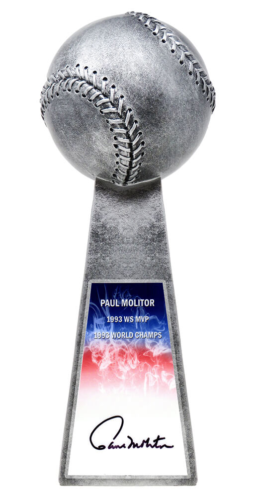 Paul Molitor Signed Baseball World Champion 14 Inch Replica Silver Trophy - MOLTRO100 - Paul Molitor Signed Baseball World Champion 14 Inch Replica Silver Trophy product image