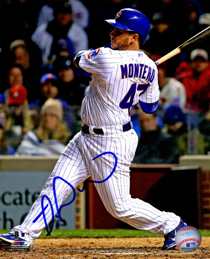 Miguel Montero Signed Chicago Cubs Batting Action 8x10 Photo - MON08P104 - Miguel Montero Signed Chicago Cubs Batting Action 8x10 Photo product image