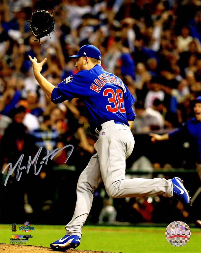 Mike Montgomery Signed Chicago Cubs 2016 World Series Celebration 8x10 Photo - MON08P121 - Mike Montgomery Signed Chicago Cubs 2016 World Series Celebration 8x10 Photo product image