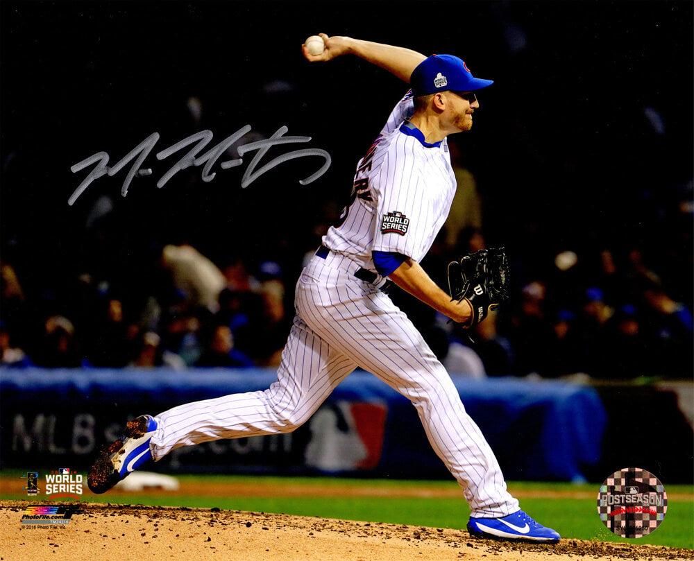 Mike Montgomery Signed Chicago Cubs 2016 World Series Pitching 8x10 Photo - MON08P123 - Mike Montgomery Signed Chicago Cubs 2016 World Series Pitching 8x10 Photo product image