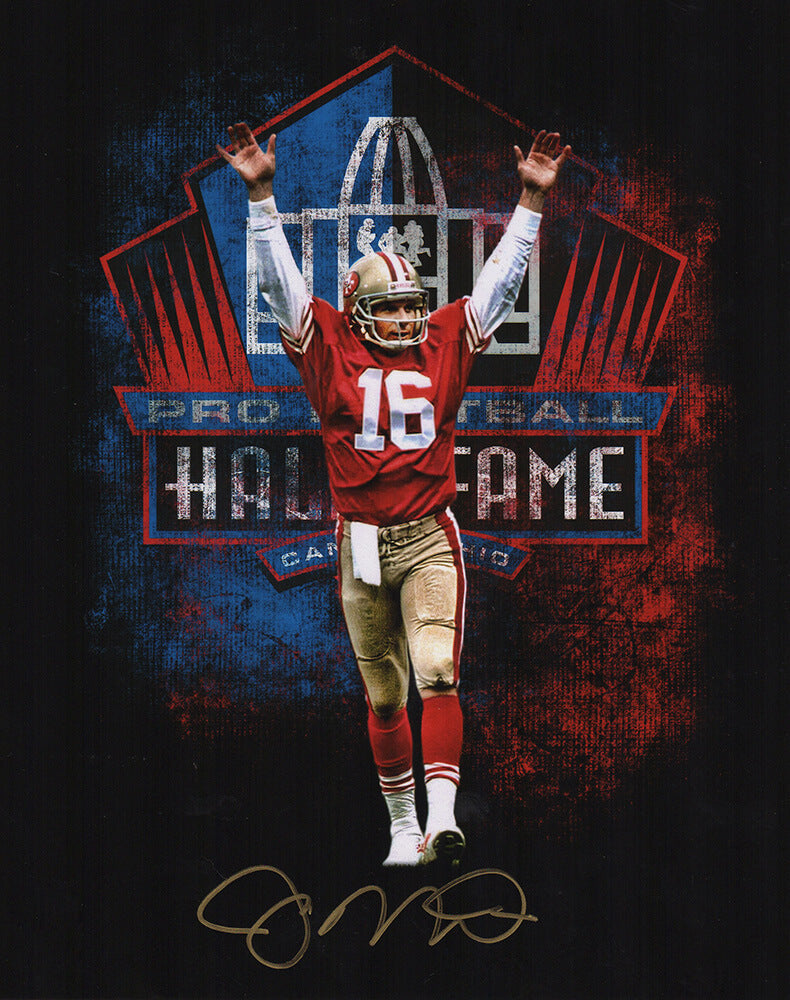 Joe Montana Signed San Francisco 49ers Hall of Fame Spotlight 8x10 Photo - MON08P307MYS - Joe Montana Signed San Francisco 49ers Hall of Fame Spotlight 8x10 Photo product image