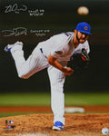 Miguel Montero & David Ross Dual Signed Chicago Cubs Jake Arrieta Action 16x20 Photo w/Caught NH Dates - MON16P110 - Miguel Montero & David Ross Dual Signed Chicago Cubs Jake Arrieta Action 16x20 Photo w/Caught NH Dates product image