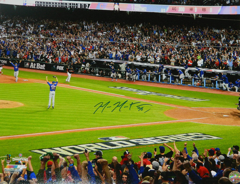 Mike Montgomery Signed Chicago Cubs 2016 World Series Game 7 Last Out 16x20 Photo - MON16P123 - Mike Montgomery Signed Chicago Cubs 2016 World Series Game 7 Last Out 16x20 Photo product image