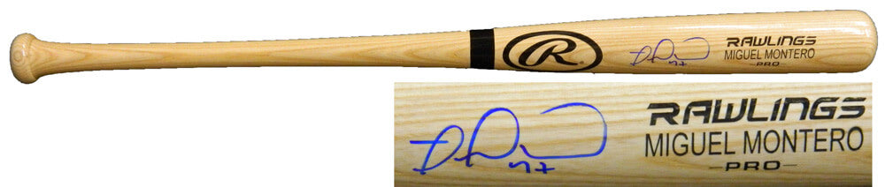 Miguel Montero Signed Rawlings Blonde Name-Engraved Baseball Bat - MONBAT100 - Miguel Montero Signed Rawlings Blonde Name-Engraved Baseball Bat product image