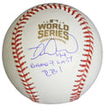 Miguel Montero Signed Rawlings Official 2016 World Series Baseball w/Gm 7 Last RBI - MONBSB105 - Miguel Montero Signed Rawlings Official 2016 World Series Baseball w/Gm 7 Last RBI product image