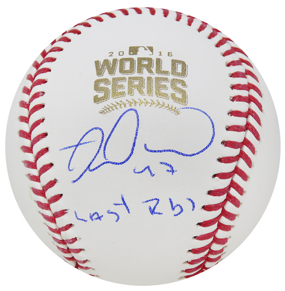 Miguel Montero Signed Rawlings Official 2016 World Series Baseball w/Last RBI - MONBSB106 - Miguel Montero Signed Rawlings Official 2016 World Series Baseball w/Last RBI product image