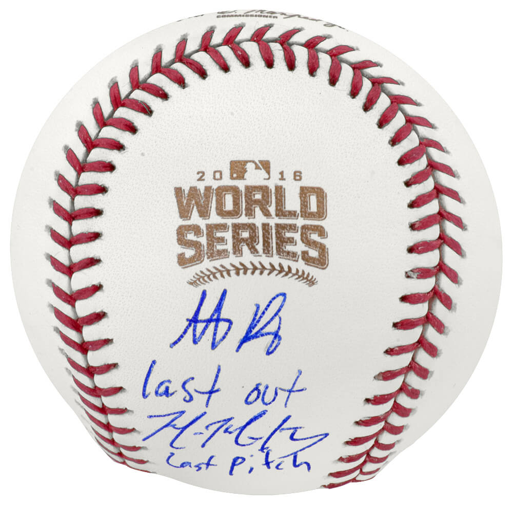 Anthony Rizzo & Mike Montgomery Signed Rawlings 2016 World Series Baseball w/Last Out, Last Pitch - MONBSB113 - Anthony Rizzo & Mike Montgomery Signed Rawlings 2016 World Series Baseball w/Last Out, Last Pitch product image