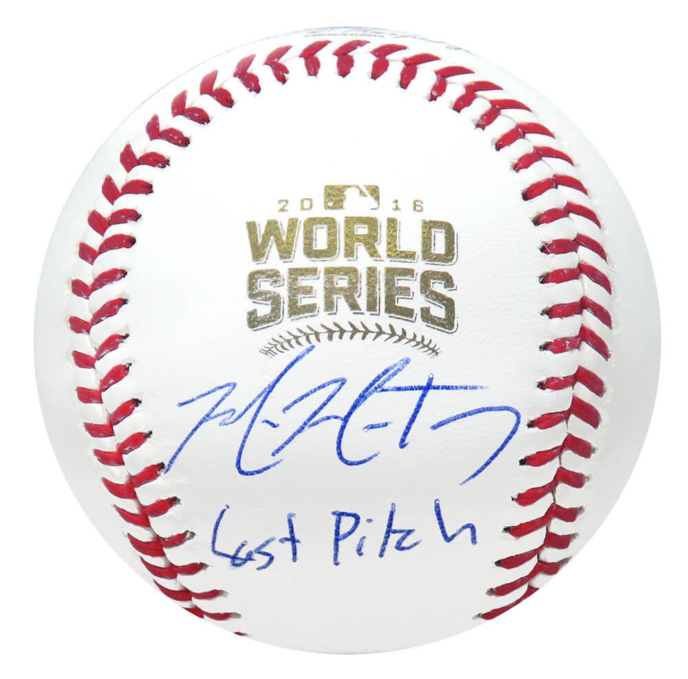Mike Montgomery Signed Rawlings Official 2016 World Series MLB Baseball w/Last Pitch - MONBSB121 - Mike Montgomery Signed Rawlings Official 2016 World Series MLB Baseball w/Last Pitch product image