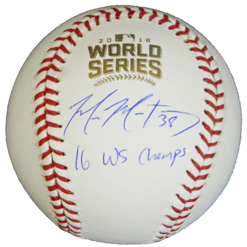 Mike Montgomery Signed Rawlings Official 2016 World Series Baseball w/16 WS Champs - MONBSB125 - Mike Montgomery Signed Rawlings Official 2016 World Series Baseball w/16 WS Champs product image