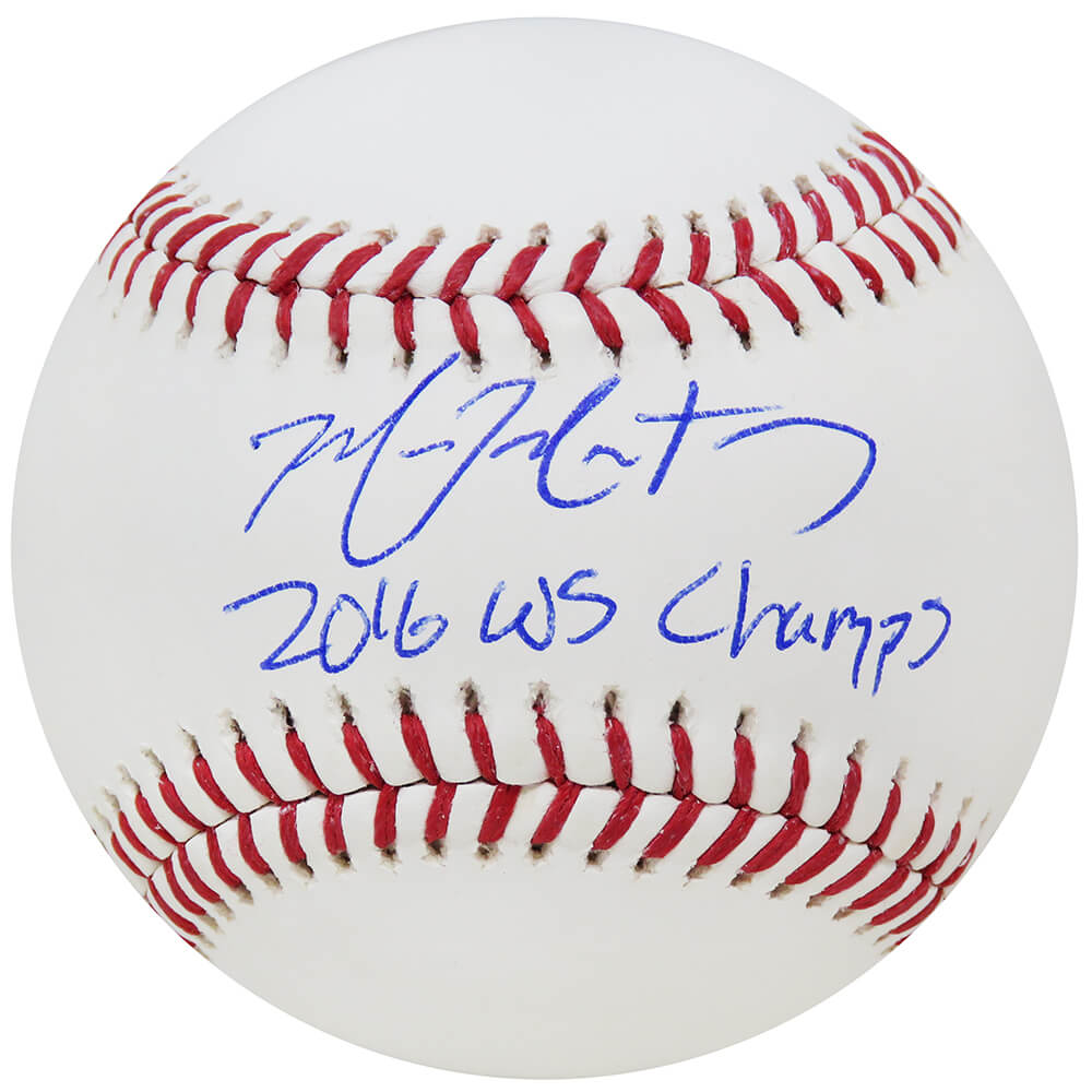 Mike Montgomery Signed Rawlings Official MLB Baseball w/2016 WS Champs - MONBSB132 - Mike Montgomery Signed Rawlings Official MLB Baseball w/2016 WS Champs product image
