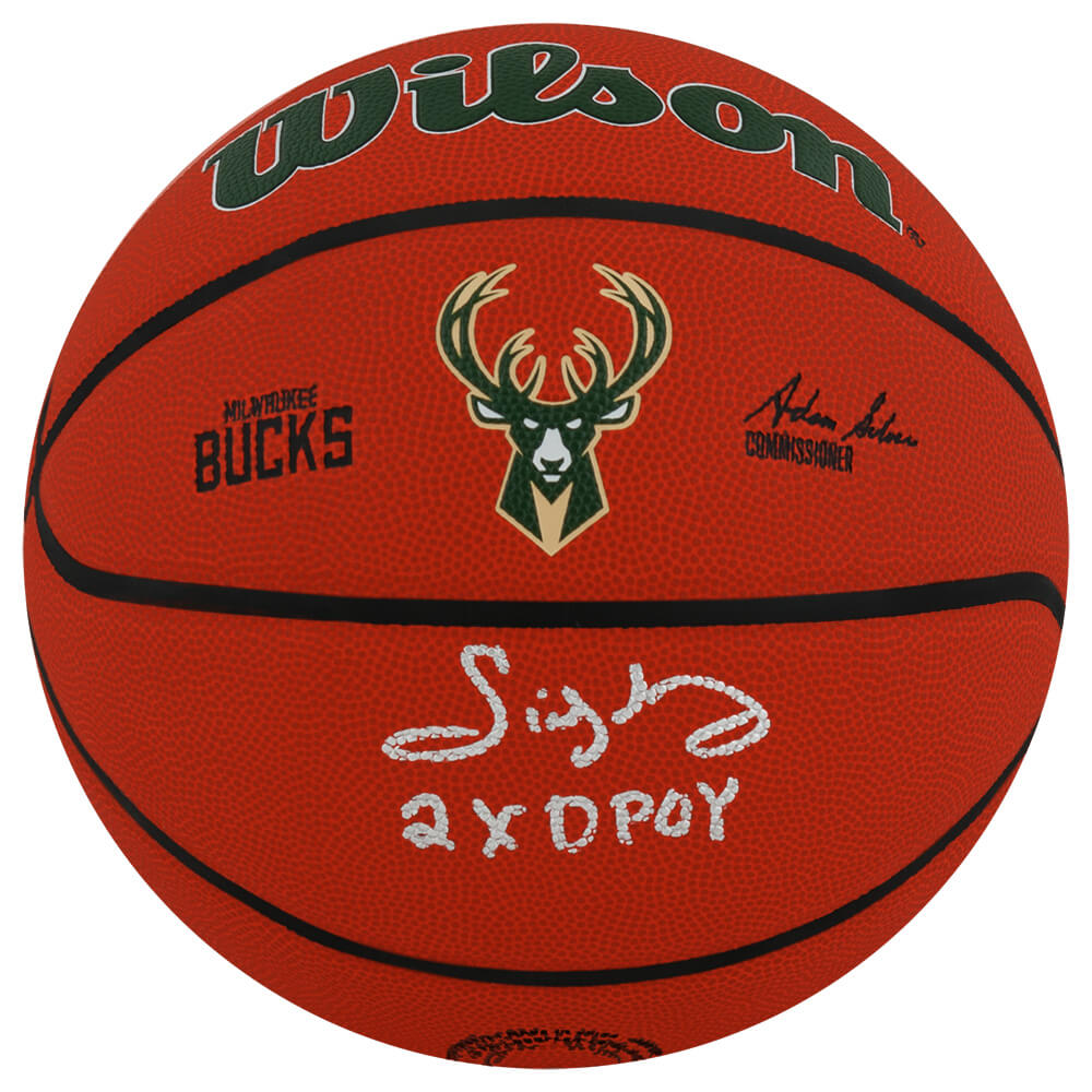 Sidney Moncrief Signed Wilson Milwaukee Bucks Logo NBA Basketball w/2x DPOY - MONBSK216 - Sidney Moncrief Signed Wilson Milwaukee Bucks Logo NBA Basketball w/2x DPOY product image