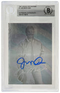 Joe Montana Signed 49ers 1991 Arena Hologram Football Trading Card #1  - (Beckett Encapsulated) - MONCAR304 - Joe Montana Signed 49ers 1991 Arena Hologram Football Trading Card #1 - (Beckett Encapsulated) product image
