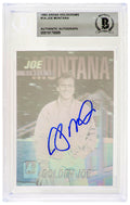 Joe Montana Signed 49ers 1992 Arena Hologram Football Trading Card #1A  - (Beckett Encapsulated) - MONCAR305 - Joe Montana Signed 49ers 1992 Arena Hologram Football Trading Card #1A - (Beckett Encapsulated) product image