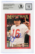 Joe Montana Signed 49ers 1995 Upper Deck Collector's Choice Chronicles Football Card #JM10  - (Beckett - Auto Grade 10) - MONCAR306 - Joe Montana Signed 49ers 1995 Upper Deck Collector's Choice Chronicles Football Card #JM10 - (Beckett - Auto Grade 10) product image