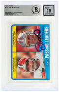 Joe Montana Signed 49ers 1988 Topps NFL Passing Leader Football Trading Card #215  - (Beckett - Auto Grade 10) - MONCAR307 - Joe Montana Signed 49ers 1988 Topps NFL Passing Leader Football Trading Card #215 - (Beckett - Auto Grade 10) product image