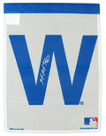 Mike Montgomery Signed Chicago Cubs 11x15 White W Garden Flag - MONFLG123 - Mike Montgomery Signed Chicago Cubs 11x15 White W Garden Flag product image