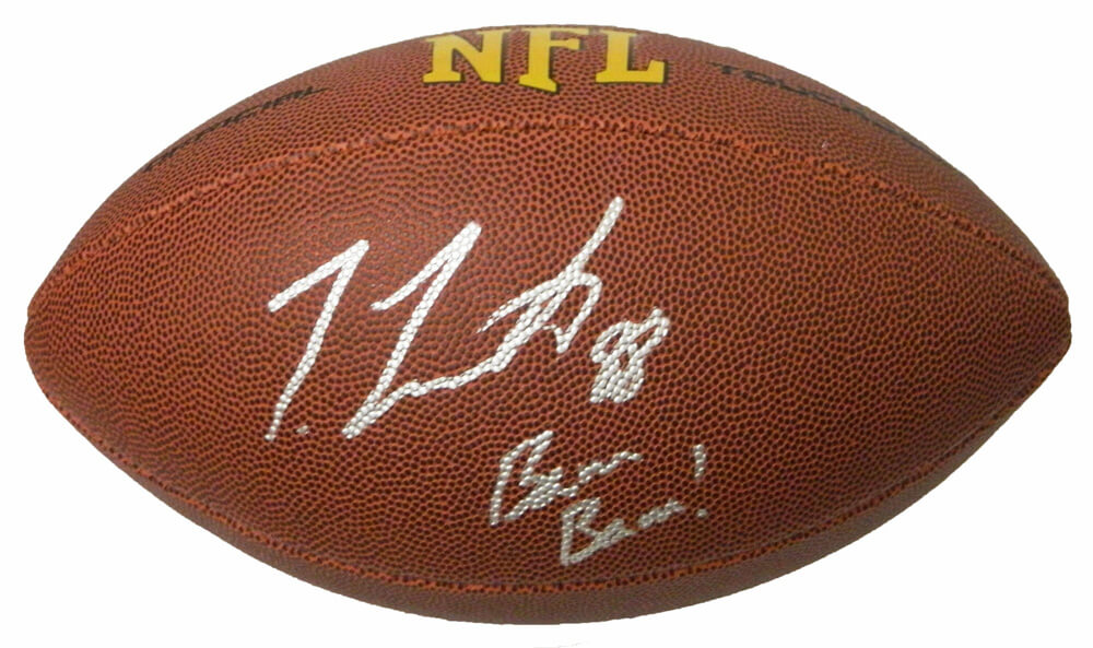 Ty Montgomery Signed Wilson Touchdown Full Size NFL Football w/Bam Bam - MONFTB301 - Ty Montgomery Signed Wilson Touchdown Full Size NFL Football w/Bam Bam product image