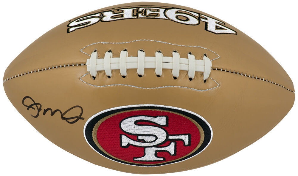Joe Montana Signed San Francisco 49ers Gold Logo Football - (Beckett) - MONFTB314 - Joe Montana Signed San Francisco 49ers Gold Logo Football - (Beckett) product image