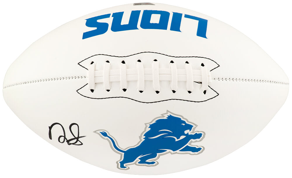 David Montgomery Signed Detroit Lions Franklin White Logo Football - (Fanatics) - MONFTB320 - David Montgomery Signed Detroit Lions Franklin White Logo Football - (Fanatics) product image