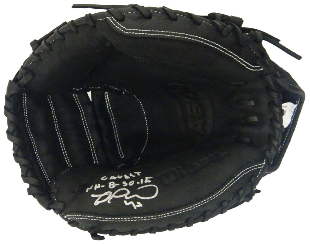 Miguel Montero Signed Wilson A600 Black Catchers Glove w/Caught NH 8-30-15 - MONGLV102 - Miguel Montero Signed Wilson A600 Black Catchers Glove w/Caught NH 8-30-15 product image