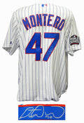 Miguel Montero Signed Chicago Cubs White Pinstripe 2016 World Series Patch Jersey - MONJRY104 - Miguel Montero Signed Chicago Cubs White Pinstripe 2016 World Series Patch Jersey product image