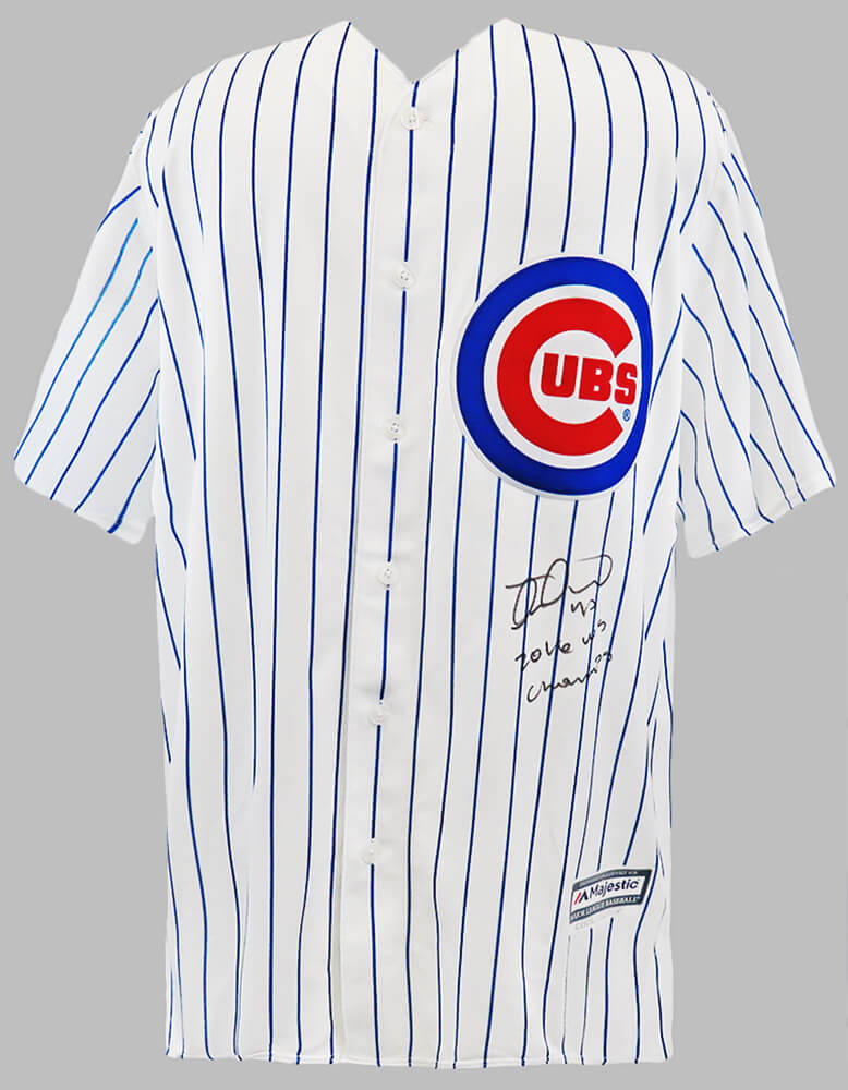 Miguel Montero Signed Chicago Cubs Majestic Replica Baseball Jersey w/2016 WS Champs - MONJRY105 - Miguel Montero Signed Chicago Cubs Majestic Replica Baseball Jersey w/2016 WS Champs product image