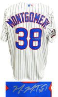 Mike Montgomery Signed Chicago Cubs White Pinstripe 2016 World Series Patch Majestic Jersey - MONJRY124 - Mike Montgomery Signed Chicago Cubs White Pinstripe 2016 World Series Patch Majestic Jersey product image