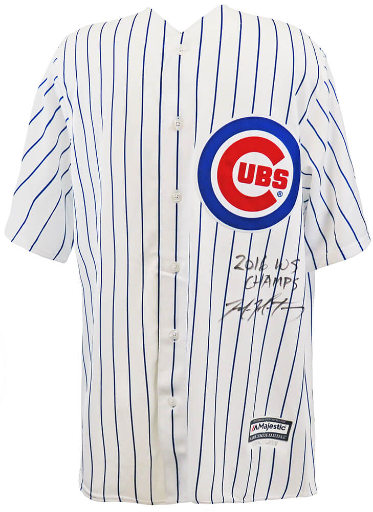 Mike Montgomery Signed Chicago Cubs Majestic Replica Baseball Jersey w/2016 WS Champs - MONJRY126 - Mike Montgomery Signed Chicago Cubs Majestic Replica Baseball Jersey w/2016 WS Champs product image