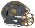 Joe Montana Signed San Francisco 49ers SLATE Riddell Speed Mini Helmet - (Fanatics) - MONMIN306 - Joe Montana Signed San Francisco 49ers SLATE Riddell Speed Mini Helmet - (Fanatics) product image