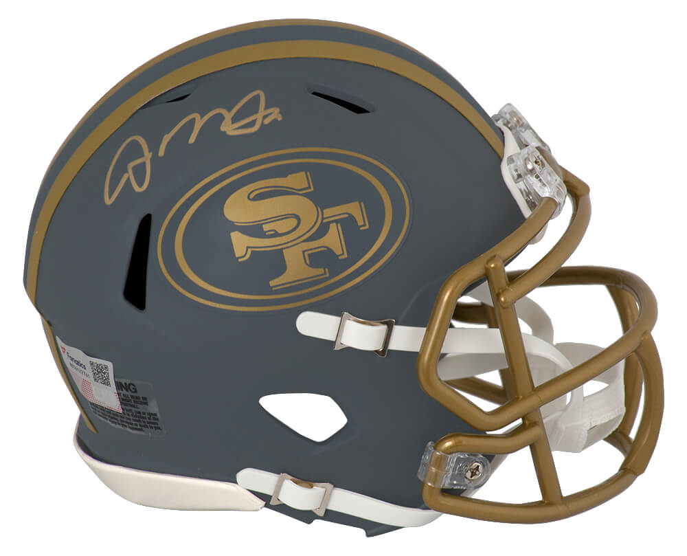 Joe Montana Signed San Francisco 49ers SLATE Riddell Speed Mini Helmet - (Fanatics) - MONMIN306 - Joe Montana Signed San Francisco 49ers SLATE Riddell Speed Mini Helmet - (Fanatics) product image