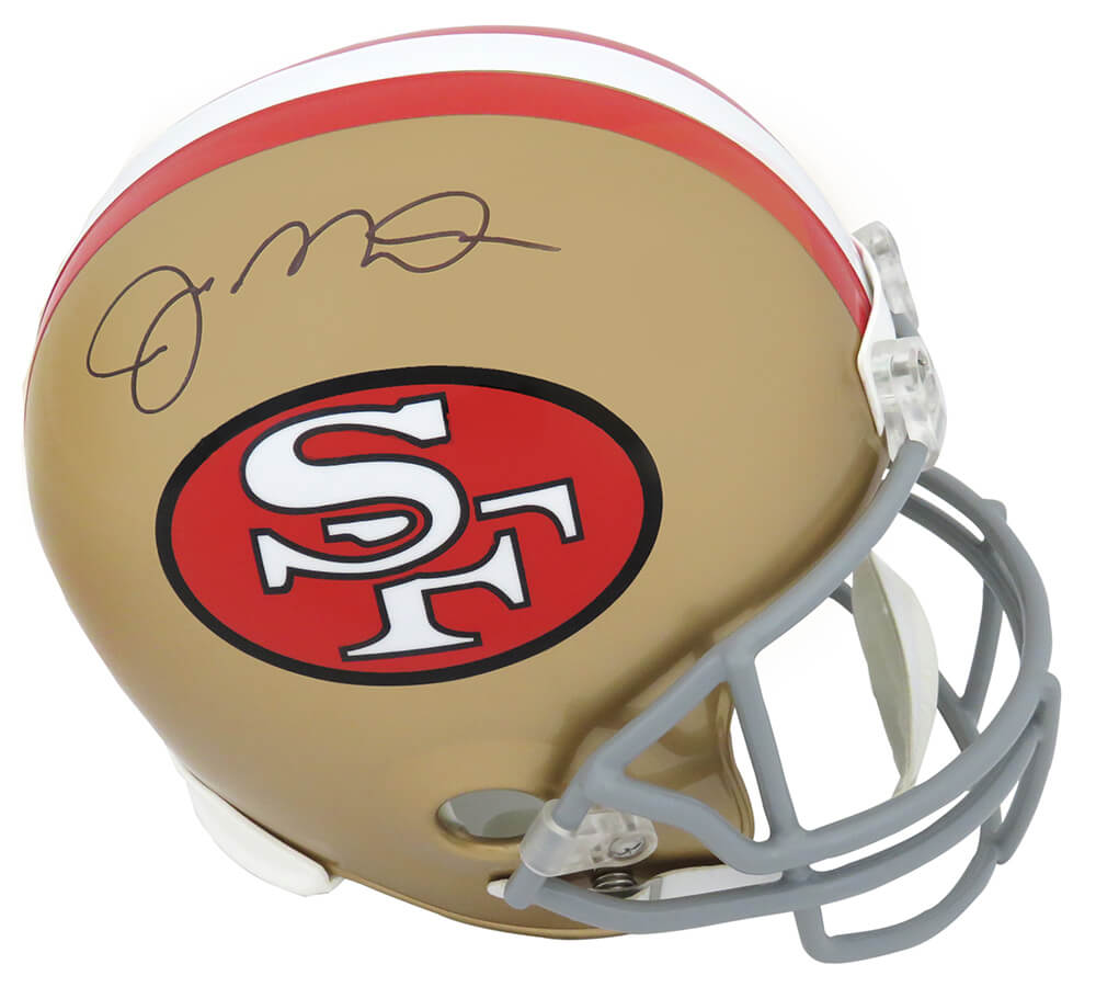 Joe Montana Signed 49ers Throwback Riddell Full Size Replica Helmet - MONREP302 - Joe Montana Signed 49ers Throwback Riddell Full Size Replica Helmet product image