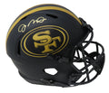 Joe Montana Signed San Francisco 49ers Eclipse Black Matte Riddell Speed Full Size Replica Helmet - MONREP305 - Joe Montana Signed San Francisco 49ers Eclipse Black Matte Riddell Speed Full Size Replica Helmet product image