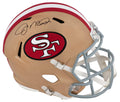Joe Montana Signed San Francisco 49ers Riddell Full Size Speed Replica Helmet - (Fanatics) - MONREP307 - Joe Montana Signed San Francisco 49ers Riddell Full Size Speed Replica Helmet - (Fanatics) product image