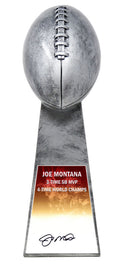 Joe Montana Signed Football World Champion 15 Inch Silver Replica Trophy - MONTRO301 - Joe Montana Signed Football World Champion 15 Inch Silver Replica Trophy product image