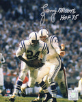 Lenny Moore Signed Colts With Johnny Unitas Action 8x10 Photo w/HOF'75 - MOO08P302 - Lenny Moore Signed Colts With Johnny Unitas Action 8x10 Photo w/HOF'75 product image
