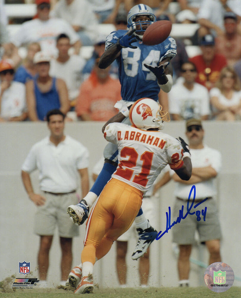 Herman Moore Signed Detroit Lions Jumping Catch vs. Bucs 8x10 Photo - MOO08P331 - Herman Moore Signed Detroit Lions Jumping Catch vs. Bucs 8x10 Photo product image