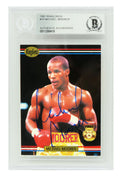 Michael Moorer Signed 1991 Ringlords Boxing Trading Card #14 - (Beckett Encapsulated) - MOOCAR501 - Michael Moorer Signed 1991 Ringlords Boxing Trading Card #14 - (Beckett Encapsulated) product image