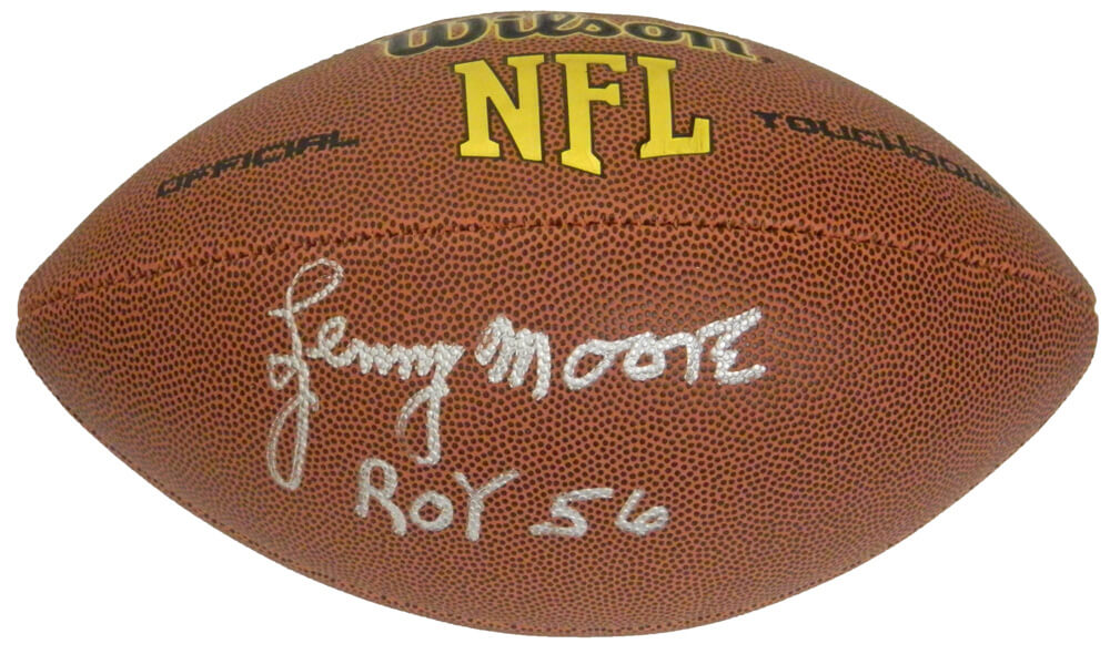 Lenny Moore Signed Wilson Touchdown Full Size NFL Football w/ROY 56 - MOOFTB301 - Lenny Moore Signed Wilson Touchdown Full Size NFL Football w/ROY 56 product image