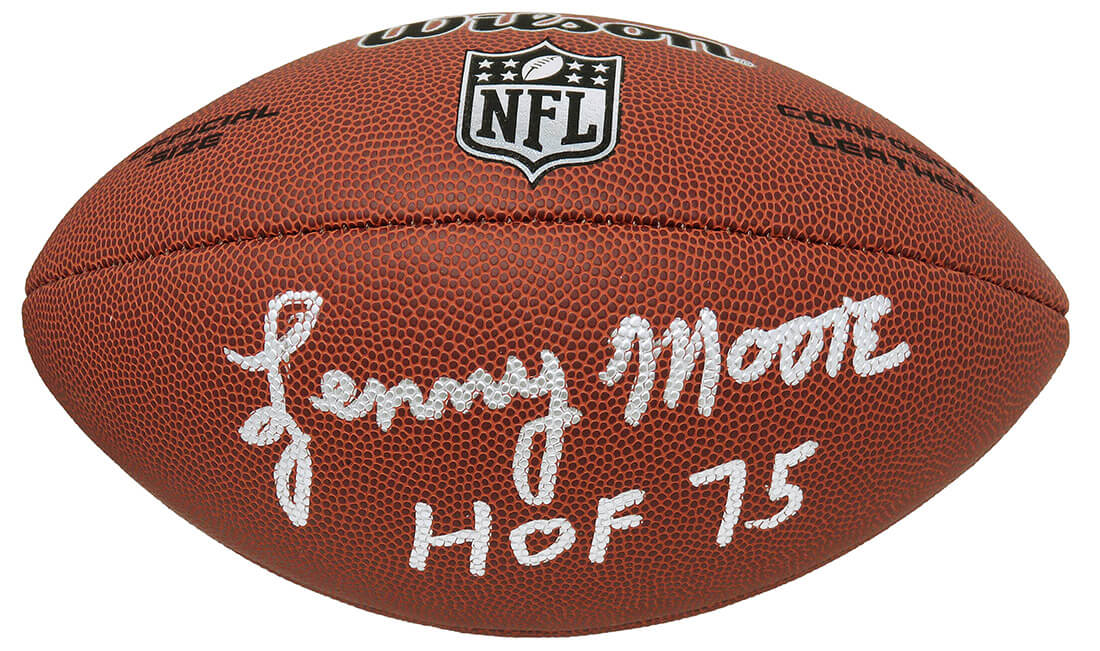 Lenny Moore Signed Wilson Limited Full Size NFL Football w/HOF'75 - MOOFTB303 - Lenny Moore Signed Wilson Limited Full Size NFL Football w/HOF'75 product image