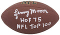 Lenny Moore Signed Wilson Super Grip Full Size NFL Football w/HOF'75, NFL Top 100 - MOOFTB306 - Lenny Moore Signed Wilson Super Grip Full Size NFL Football w/HOF'75, NFL Top 100 product image