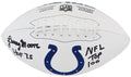 Lenny Moore Signed Colts Logo White Panel Full Size Football w/HOF'75, NFL Top 100 - MOOFTB307 - Lenny Moore Signed Colts Logo White Panel Full Size Football w/HOF'75, NFL Top 100 product image