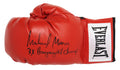 Michael Moorer Signed Everlast Red Boxing Glove w/3x Heavyweight Champ - MOOGLV502 - Michael Moorer Signed Everlast Red Boxing Glove w/3x Heavyweight Champ product image