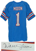 Warren Moon Signed Blue Custom Jersey - MOOJRY300 - Warren Moon Signed Blue Custom Jersey product image