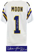 Warren Moon Signed White T/B Custom Football Jersey w/HOF'06 - MOOJRY302 - Warren Moon Signed White T/B Custom Football Jersey w/HOF'06 product image