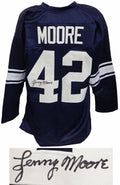 Lenny Moore Signed Navy Throwback Custom Football Jersey - MOOJRY311 - Lenny Moore Signed Navy Throwback Custom Football Jersey product image