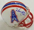 Warren Moon Signed Oilers Riddell Throwback Mini Helmet w/HOF'06 - MOOMIN300 - Warren Moon Signed Oilers Riddell Throwback Mini Helmet w/HOF'06 product image